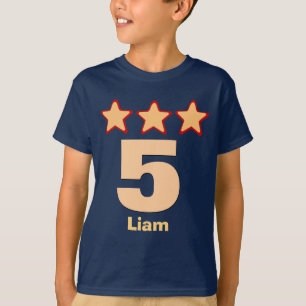 5 zeemijlen sterren Big Number Aangepaste naam V03 T-shirt