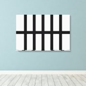 5 Zwarte lijnen Canvas Afdruk (Insitu (Houten vloer))