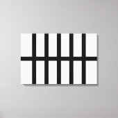 5 Zwarte lijnen Canvas Afdruk (Voorkant)