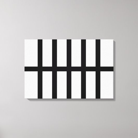 5 Zwarte lijnen Canvas Afdruk (Voorkant)