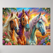 5D Diamond Painting Kit Horse Design DIY Muurkunst Poster (Voorkant)