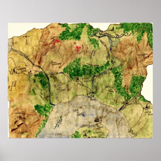 5de kaart van de vergeten Realm Poster (Voorkant)