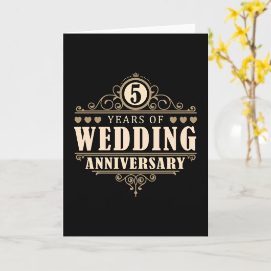 5de trouwdag kaart (Gele Bloem)