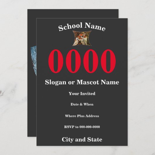 5e 10e 15e 20e 25e 30e 35e 40e 45e 50e kaart (Voorkant / Achterkant)