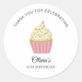 5e 10e 20e 30e 40e 50e Verjaardagsfeestje Ronde Sticker (Voorkant)