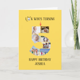 5e anniversaire Carte photo