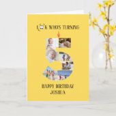 5e anniversaire Carte photo (Fleur jaune)