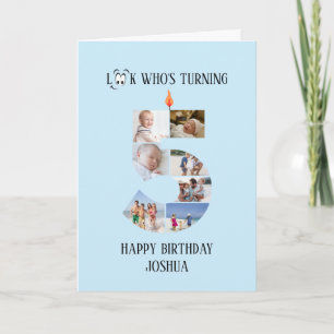 5e anniversaire Carte photo