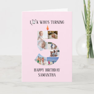 5e anniversaire Carte photo