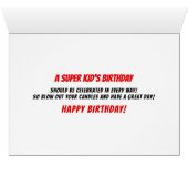 5e anniversaire de Boys Super Kid Red Comic Book (Intérieur Horizontal (Bas))