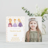5e anniversaire de la princesse Invitations avec p (Debout devant)