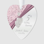 5e anniversaire de Mariage rose (devant)