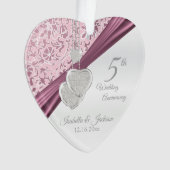 5e anniversaire de Mariage rose (devant)