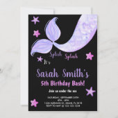 5e anniversaire de sirène Invitations sous la mer (Devant)