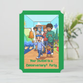 5e anniversaire du cancer Invitations du Parti (Debout devant)