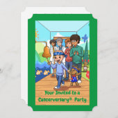 5e anniversaire du cancer Invitations du Parti (Devant / Derrière)