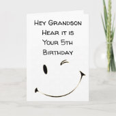 ***5e ANNIVERSAIRE GRANDSON*** Carte (Devant)