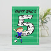 5e anniversaire Invitation aux buts de football no (Debout devant)