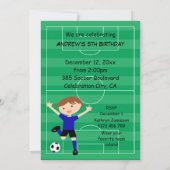 5e anniversaire Invitation aux buts de football no (Dos)