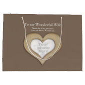 5e anniversaire mariage de bois sac cadeau photo (Dos)