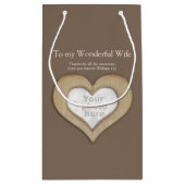 5e anniversaire mariage de bois sac cadeau photo (Dos)