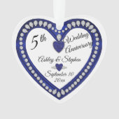 5e anniversaire Mariage Sapphire Diamond Keepsaké (devant)