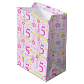 5e anniversaire rose jaune personnalisé sac cadeau (Dos Angle)