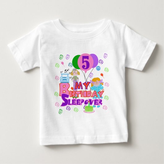5e anniversaire Sleepover T-shirts et cadeaux (Devant)
