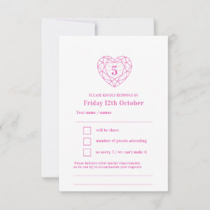 5e anniversaire tourmaline rose réponse RSVP