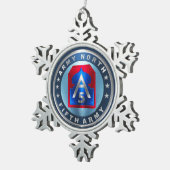 5e ARMY NORTH Tin Sneeuwvlok Ornament (Rechts)