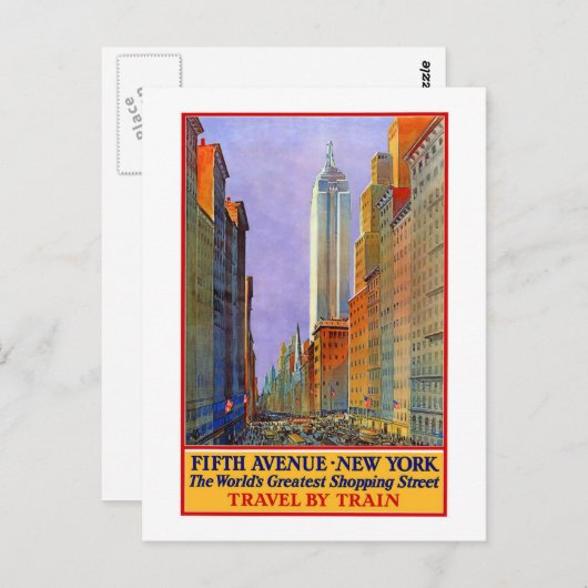, 5e Ave New York Briefkaart (Voorkant / Achterkant)