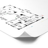 5e Avenue Historic Floor Plan Poster (Hoek)