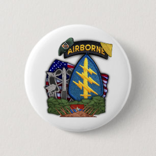 5e bijzondere troepenmacht - Button " groene beret