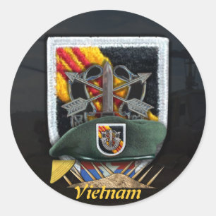 5e bijzondere troepenmacht Groen Berets flash nam Ronde Sticker