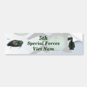 5e bijzondere troepenmacht groene berets vietnam bumpersticker