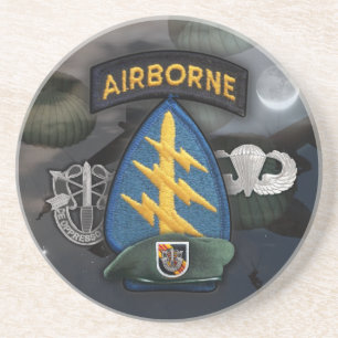 5e bijzondere troepenmacht vietnam beer Onderzette Zandsteen Onderzetter