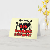 5e Bowling Verjaardag Tshirts en geschenken Kaart (Gele Bloem)