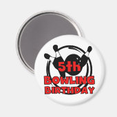 5e Bowling Verjaardag Tshirts en geschenken Magneet (Voorkant / Achterkant)