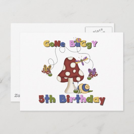 5e Bug Verjaardag Tshirts en geschenken Briefkaart (Voorkant / Achterkant)