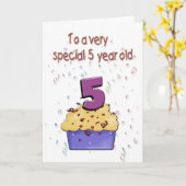 5e carte anniversaire (Fleur jaune)
