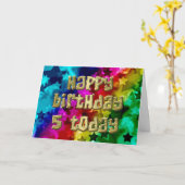 5e carte d'anniversaire Bright stars (Fleur jaune)