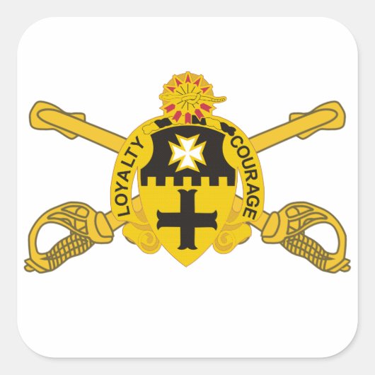 5E CAVALRY RÉGIMENT STICKERS DE SABRES DUI/CROSSEE (Devant)