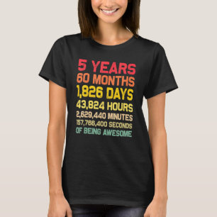 5e Countdown Verjaardag voor 5 Jaar Oud Jongens Me T-shirt