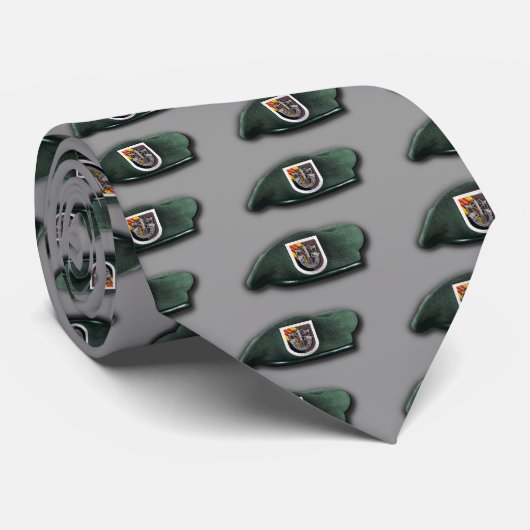 5e Cravate des anciens combattants des bérets vert (Roulé)