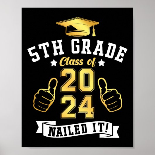 5e graad CL van 2024 genageld het Afstuderen Poster (Voorkant)