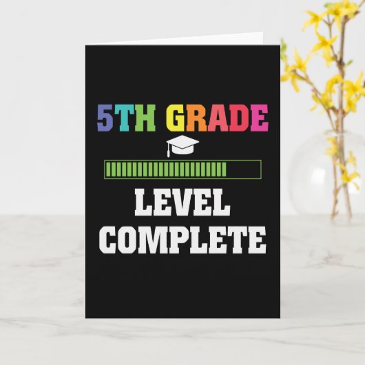 5e graad Complete Back School Video Gamer Kaart (Gele Bloem)