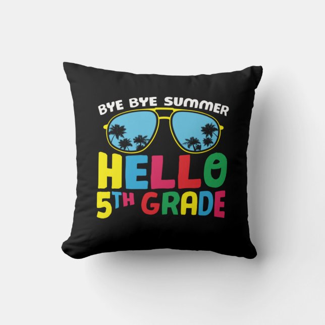 5e graad leraar Hallo 5e graad Kussen (Voorkant)
