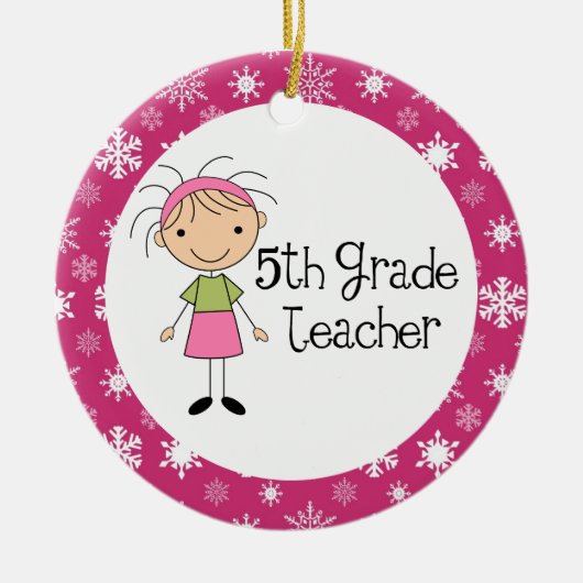 5e graad leraar versier keramisch ornament (Voorkant)