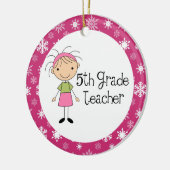 5e graad leraar versier keramisch ornament (Links)