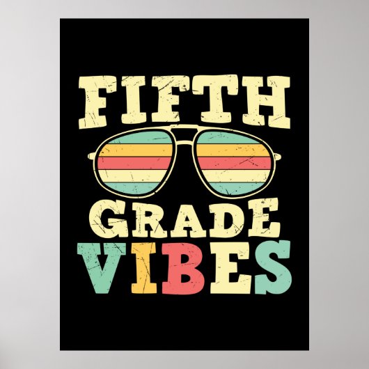 5e graad leraar vijfde graad vibes poster (Voorkant)